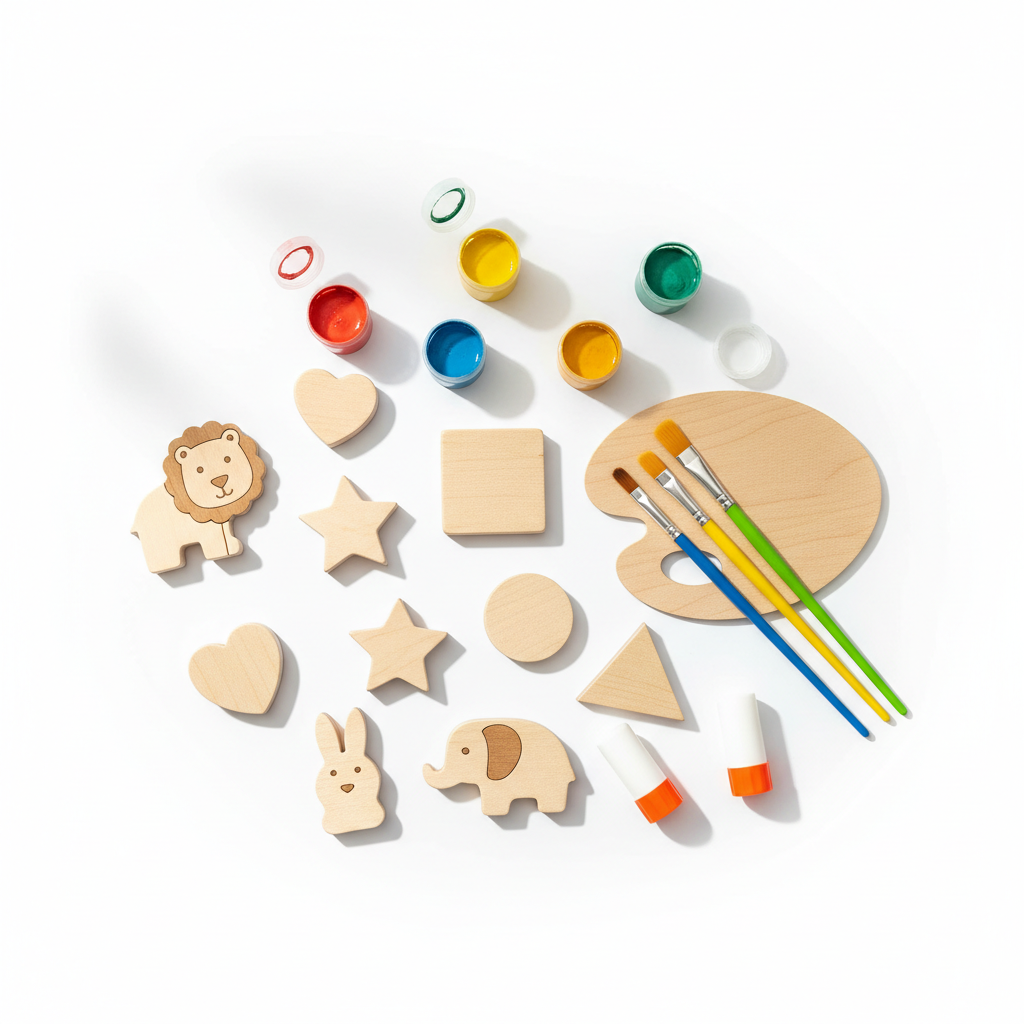 Naturholz Bastelset für Kinder